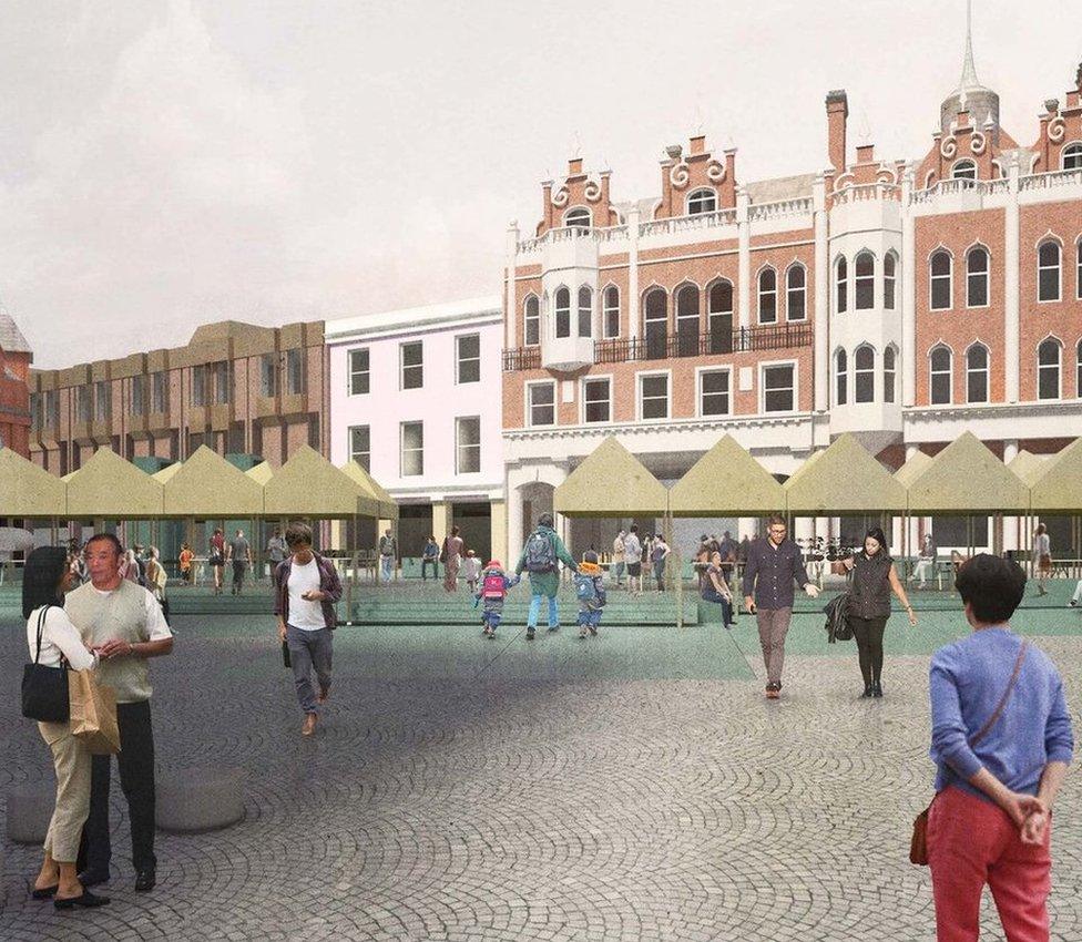 An artist's impression of what the Cornhill will look like