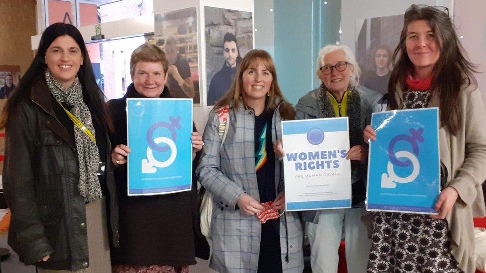 Women at an equality group meeting