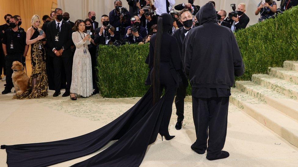 Kim Kardashian arrives at the Met Gala