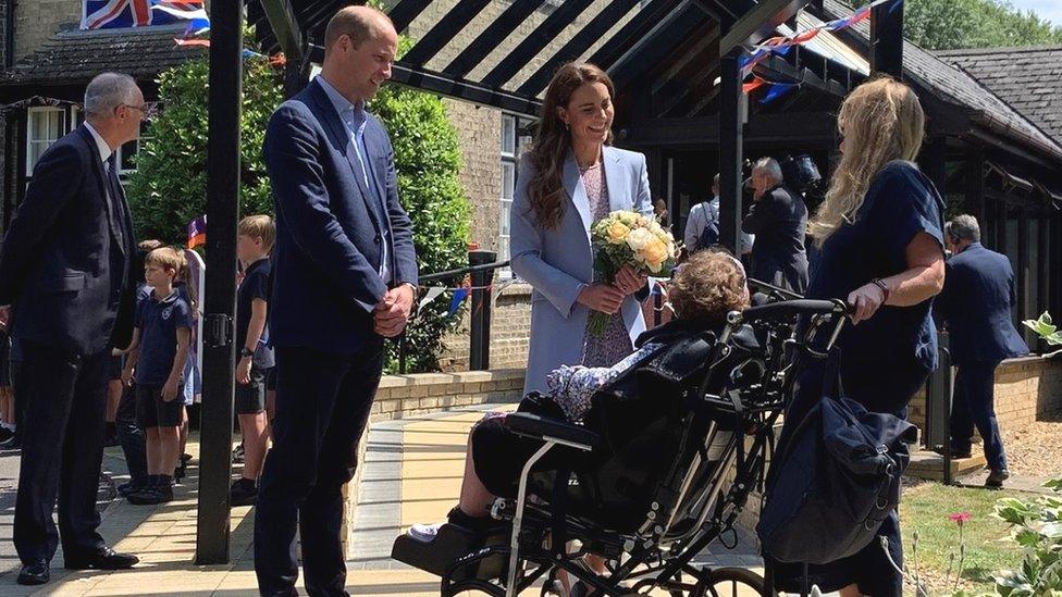 Duke and Duchess of Cambridge at Milton hospice