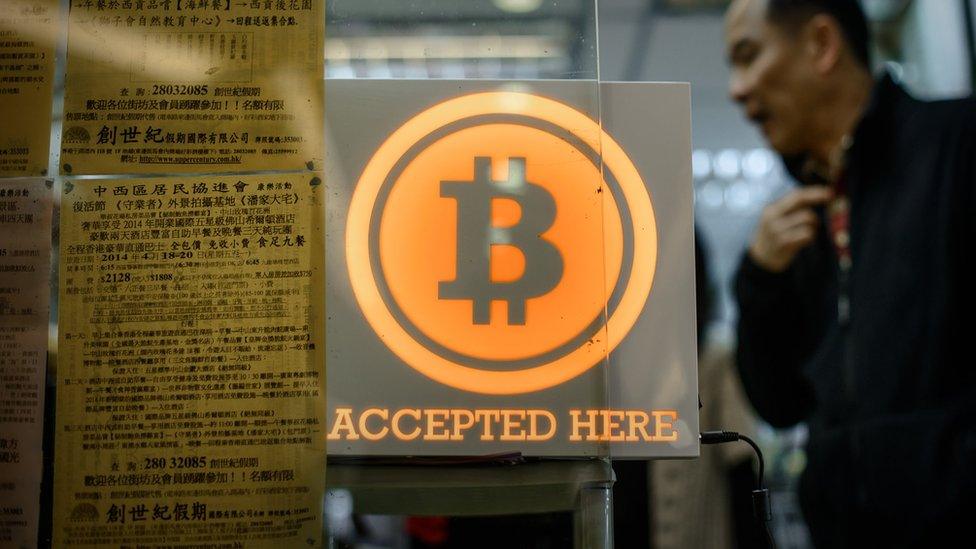 A shop in Hong Kong accepting Bitcoin