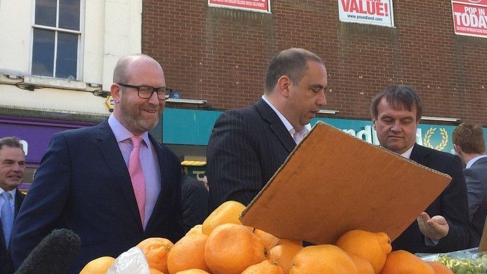 Paul Nuttall campaigning in the West Midlands