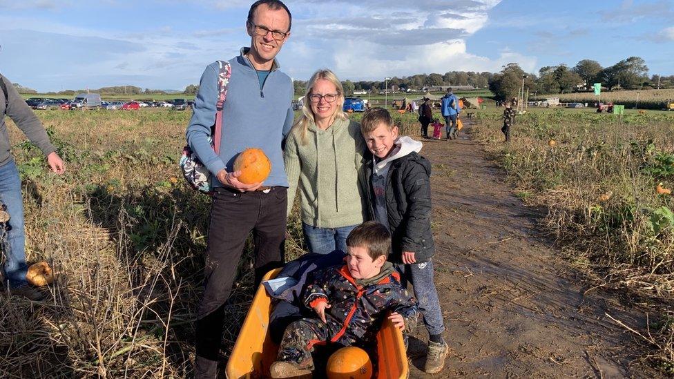 Dave and Gemma Hill with children Jenson and Joseph