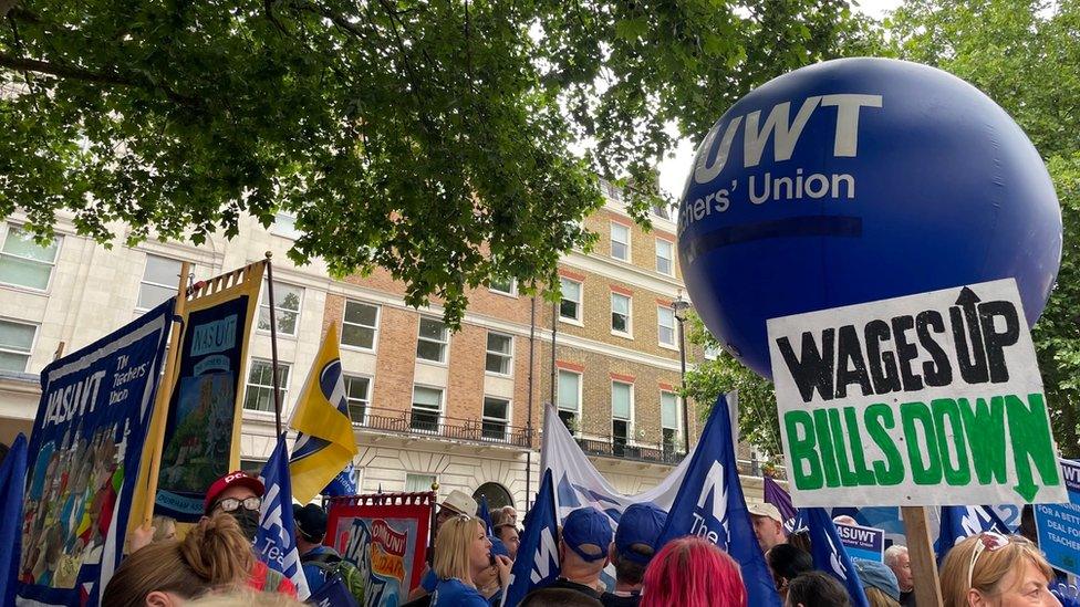 NASUWT members marching London