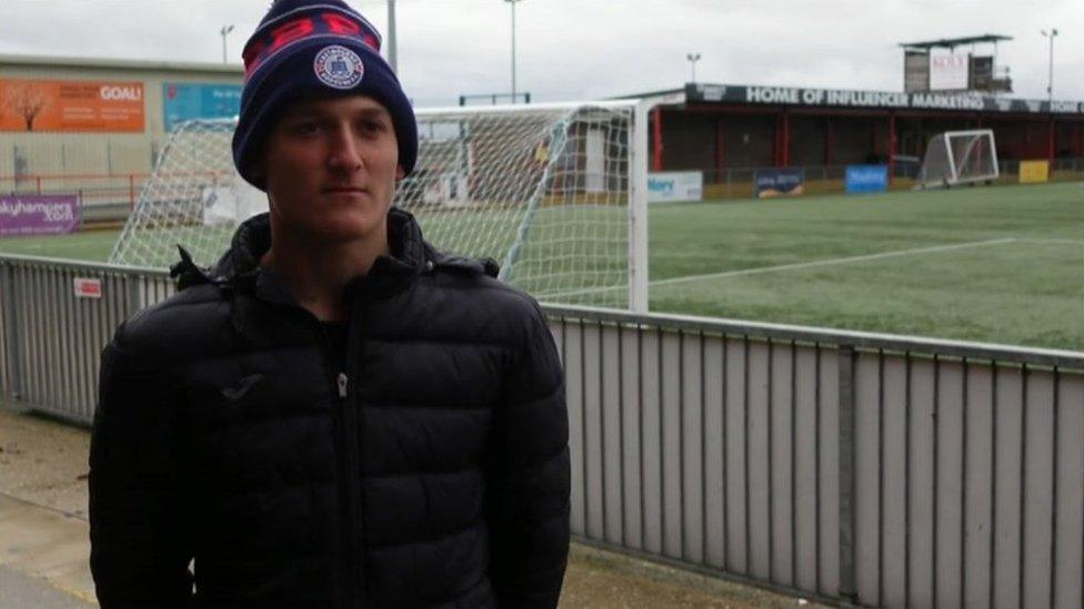 Eastbourne Borough striker Fletcher Holman