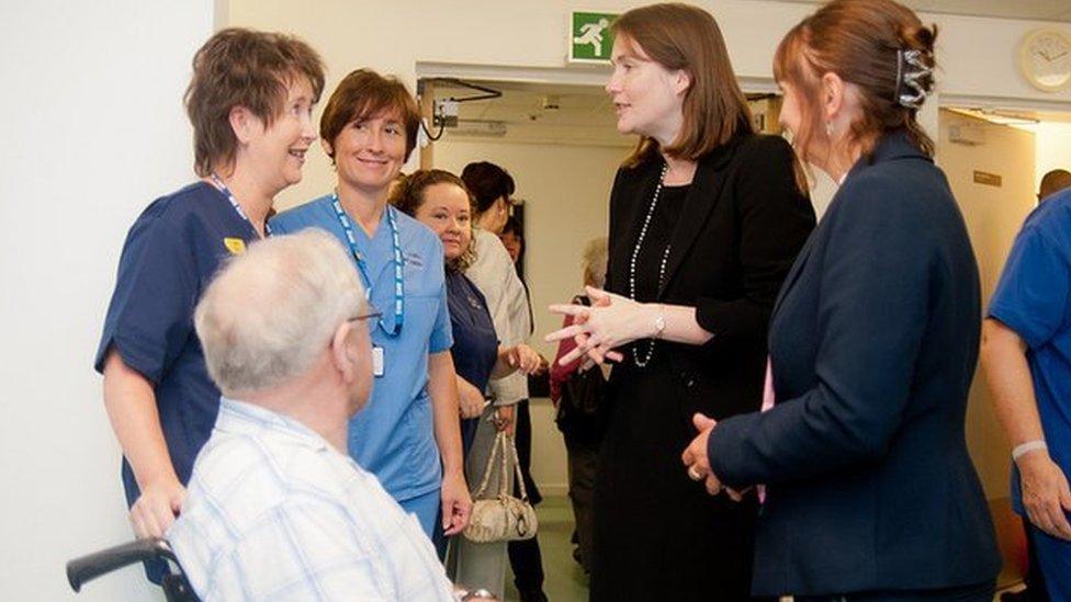 Kirsty Williams visits a hospital