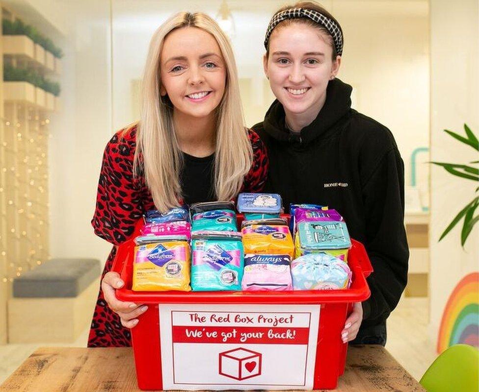 The Red Box Project donation box