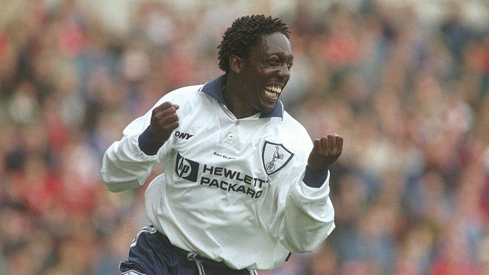 Ruel Fox in the white Spurs home kit