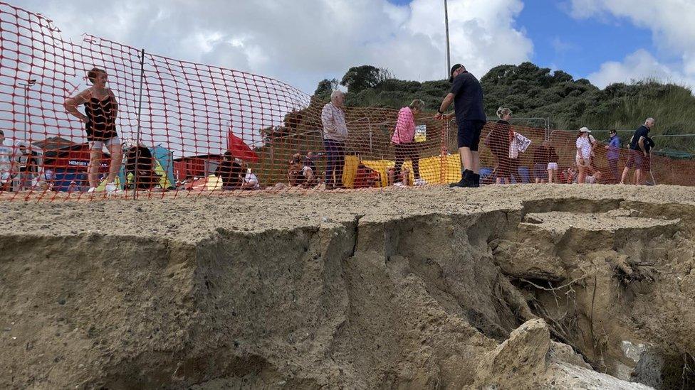 Hemsby beach erosion, Aug 2023