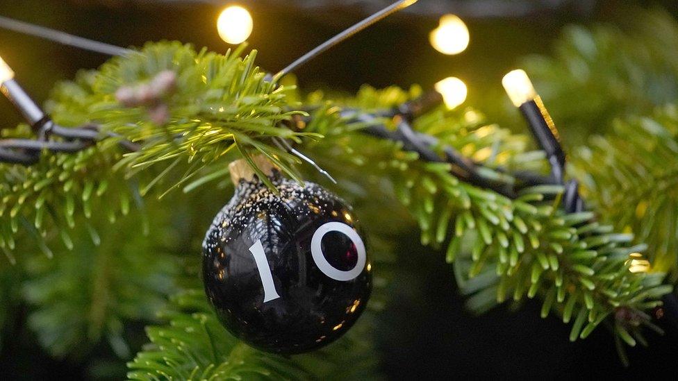 Bauble on Downing Street Christmas tree