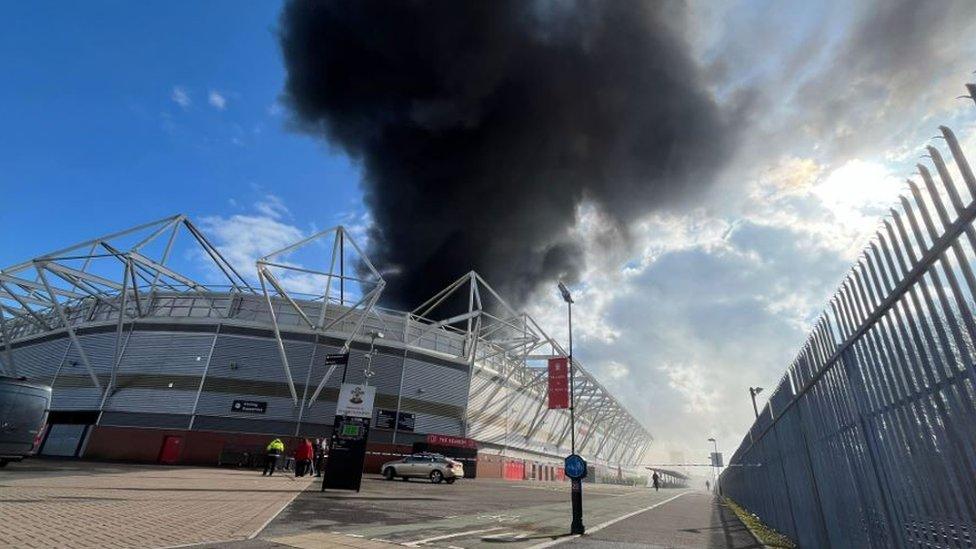 Fire near St Mary's