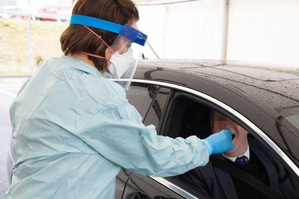 Drive-through testing for coronavirus