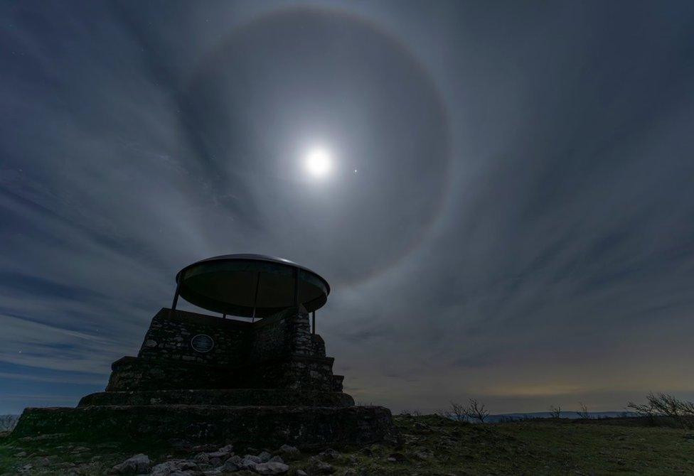 Moon halo, Kendal, Cumbria