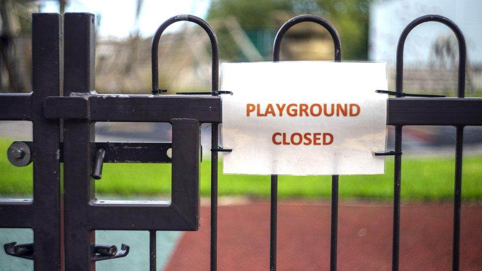 playground closed sign