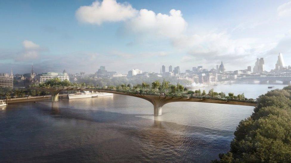 The proposed Garden Bridge