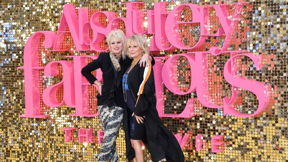 Joanna Lumley and Jennifer Saunders at the Absolutely Fabulous premiere