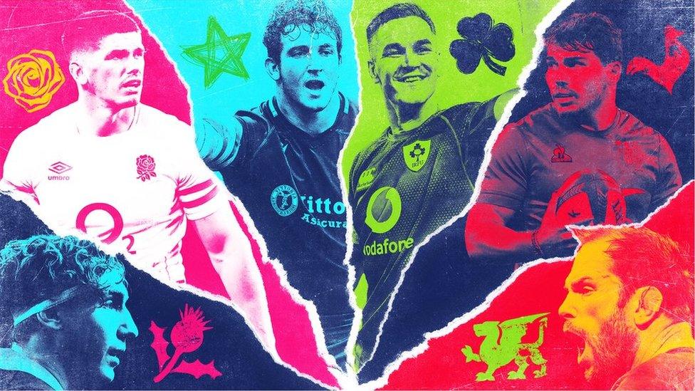 A graphic showing each captain of the Six Nations