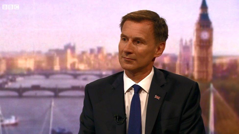 Jeremy Hunt on Andrew Marr