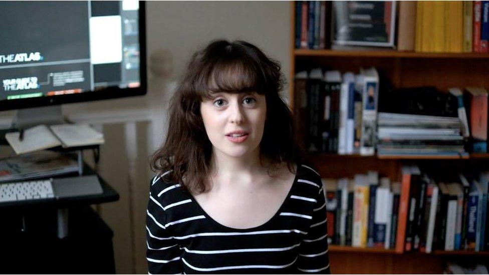 Natasha Lipman sitting near her computer