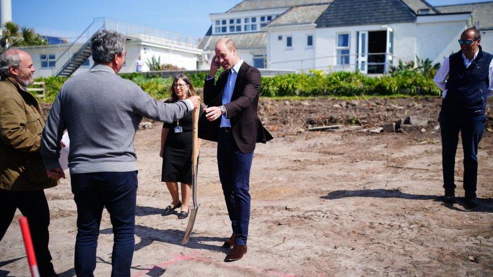 Breaking ground at the site of a new medical facility for St Mary's Community Hospital