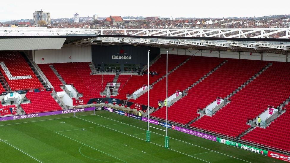 Inside of Ashton Gate Stadium