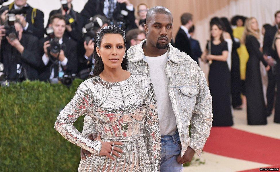 Kim Kardashian and Kanye West at last year's event