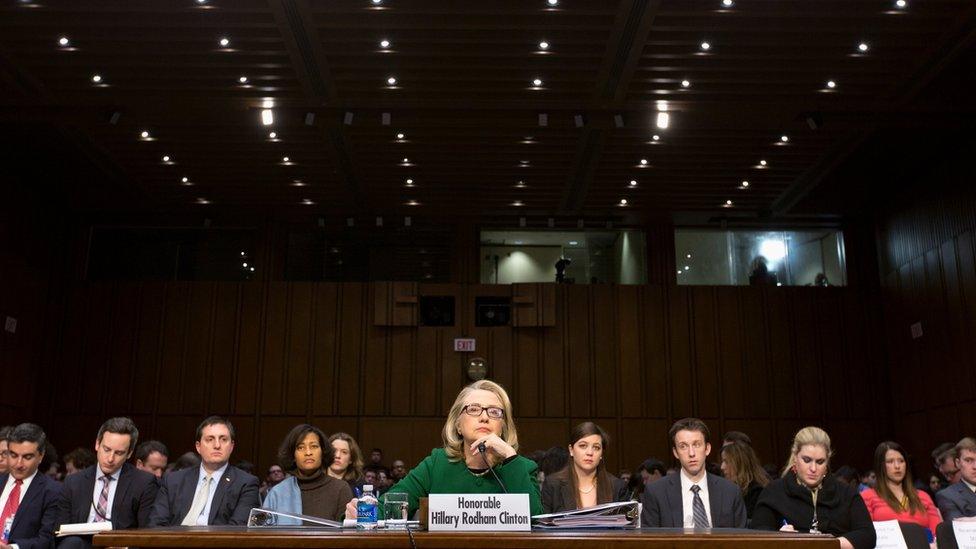 In this Wednesday, Jan. 23, 2013 file photo, Secretary of State Hillary Clinton testifies on Capitol Hill in Washington before the Senate Foreign Relations Committee hearing on the deadly September attack on the U.S. diplomatic mission in Benghazi, Libya, that killed Ambassador Chris Stevens and three other Americans.