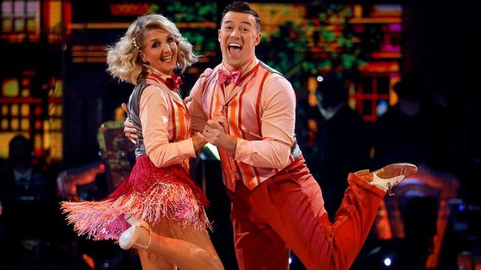 Kaye Adams performed her routine with partner Kai Widdrington