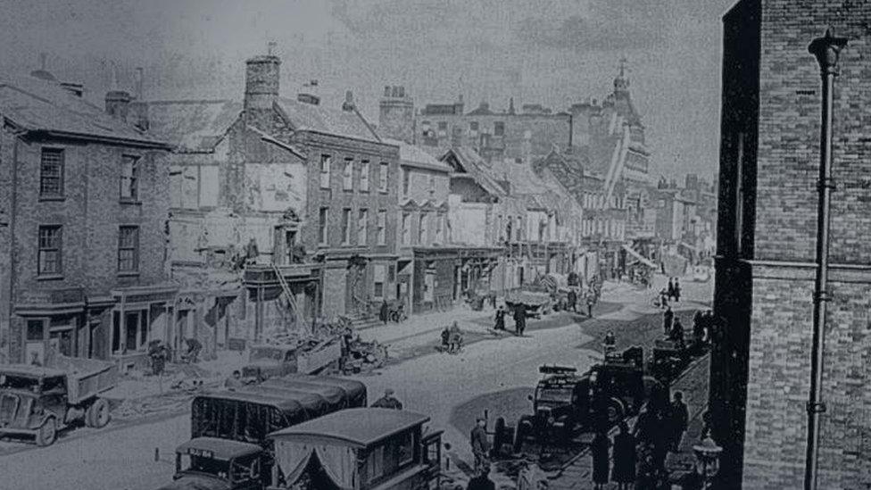 Newmarket High Street after bombing