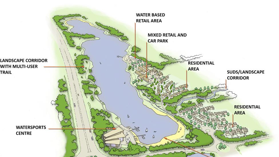 Artist impression of lake