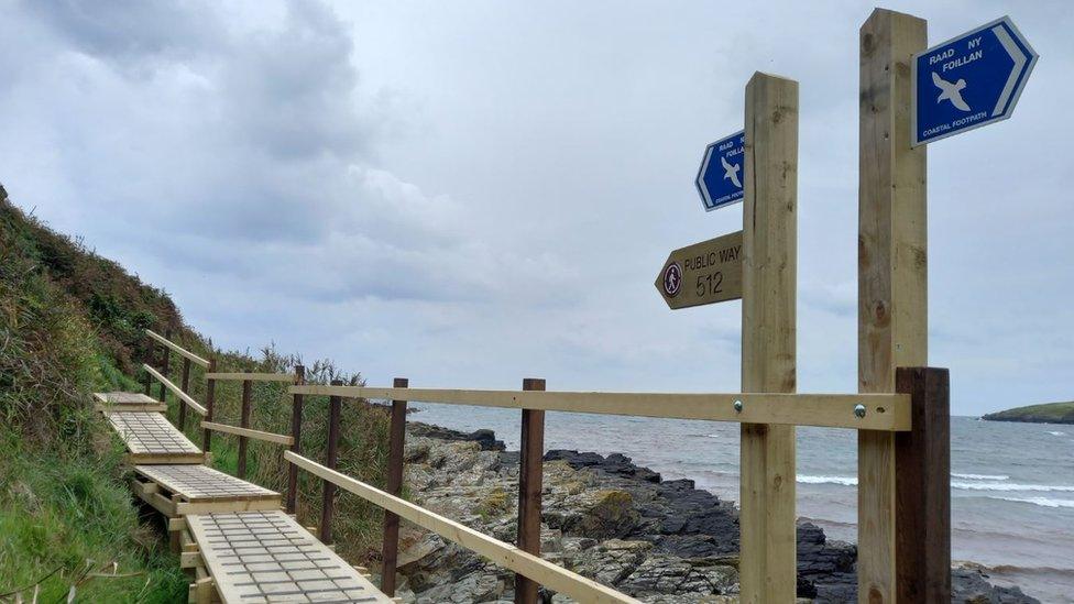 Part of coastal path at Maughold