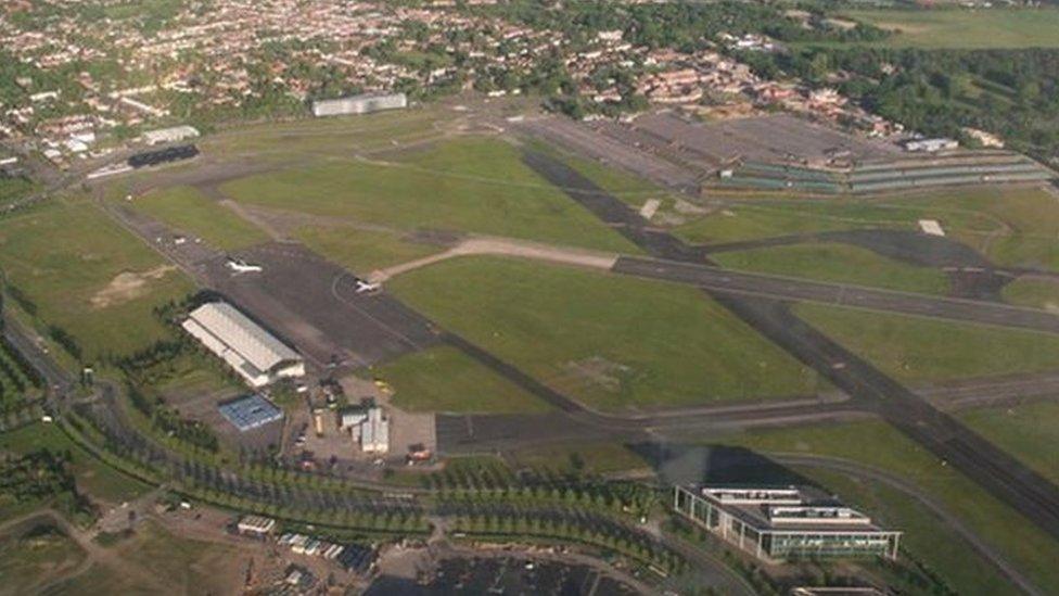 Farnborough Airport from the air