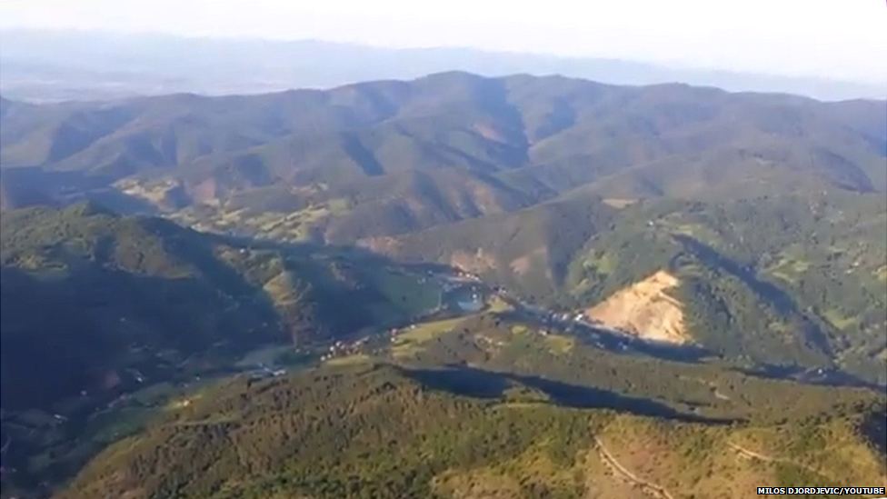 A aerial view of the hills of Mount Stolovi