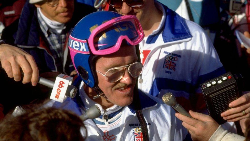 Eddie Edwards at the Calgary Winter Olympics