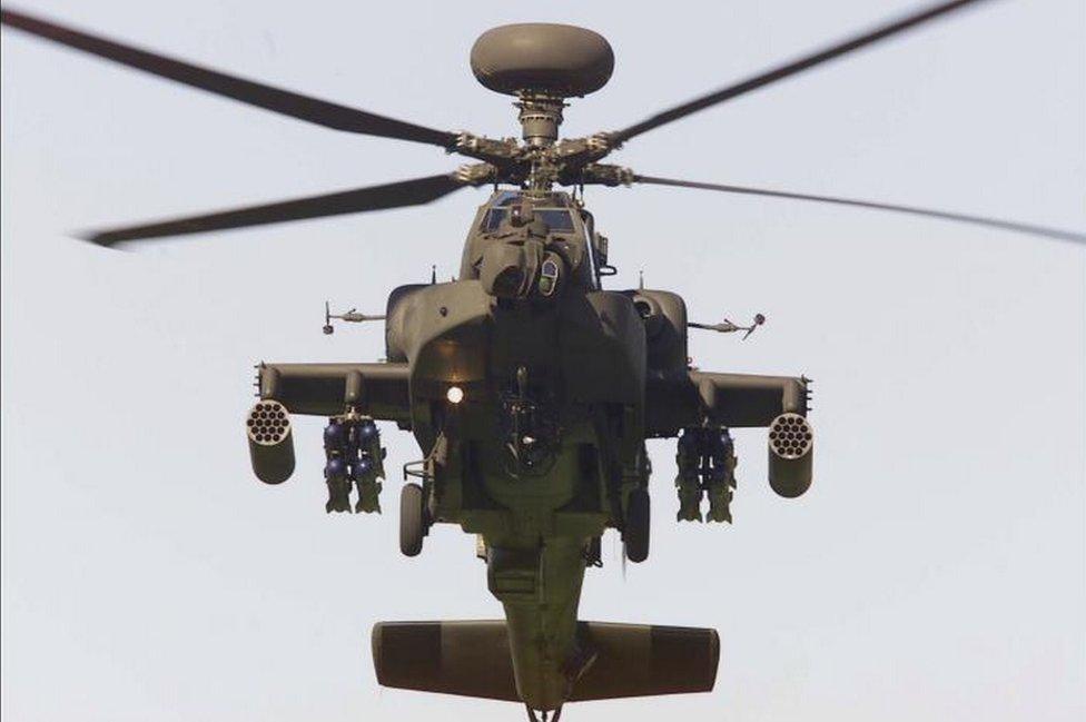 Apache attack helicopter