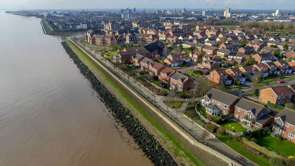 Aerial shot of Victoria Dock