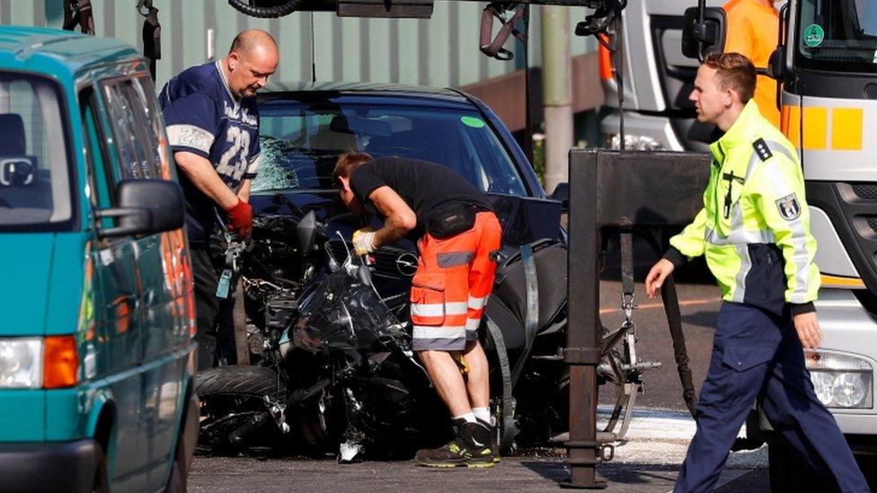 Crash scene in Berlin