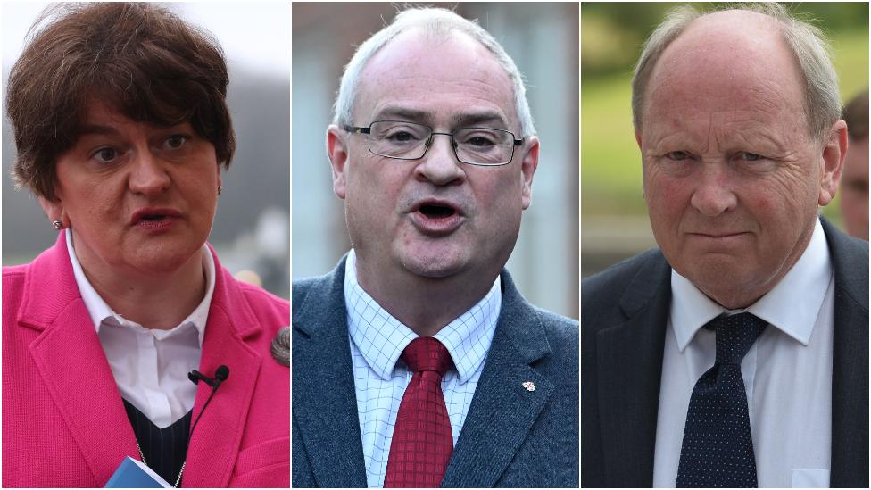 Arlene Foster, Steve Aiken and Jim Allister