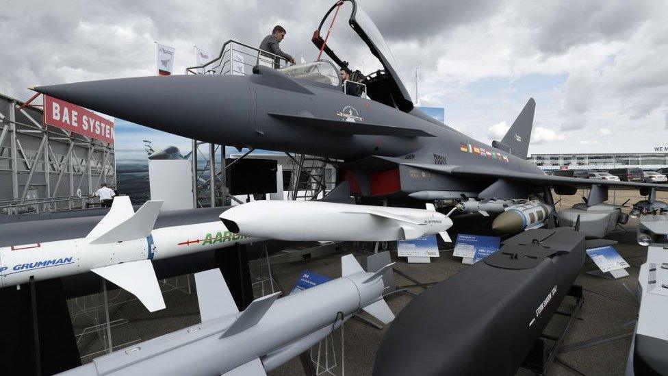 typhoon fighter at Farnborough Air show