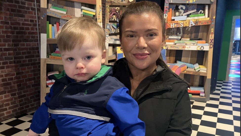 Jennifer Largey and her son Fintan