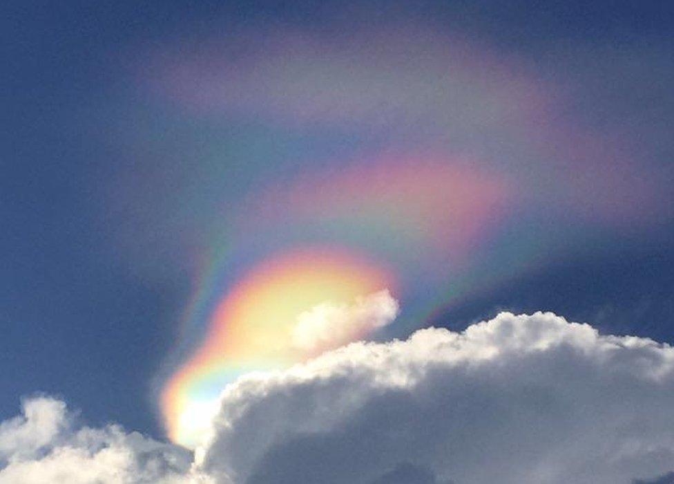 Picture of fire rainbow in Singapore on 20 February 2017