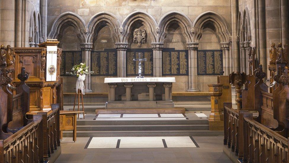 Memorial chapel altar