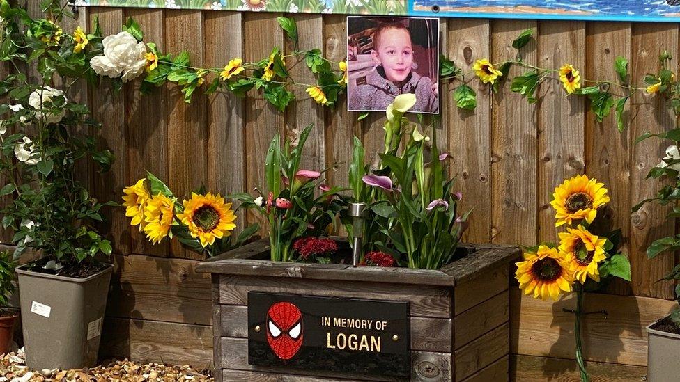 Part of the garden dedicated to Logan