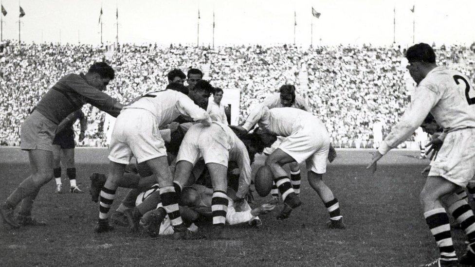 Rugby in play on the tour in Romania