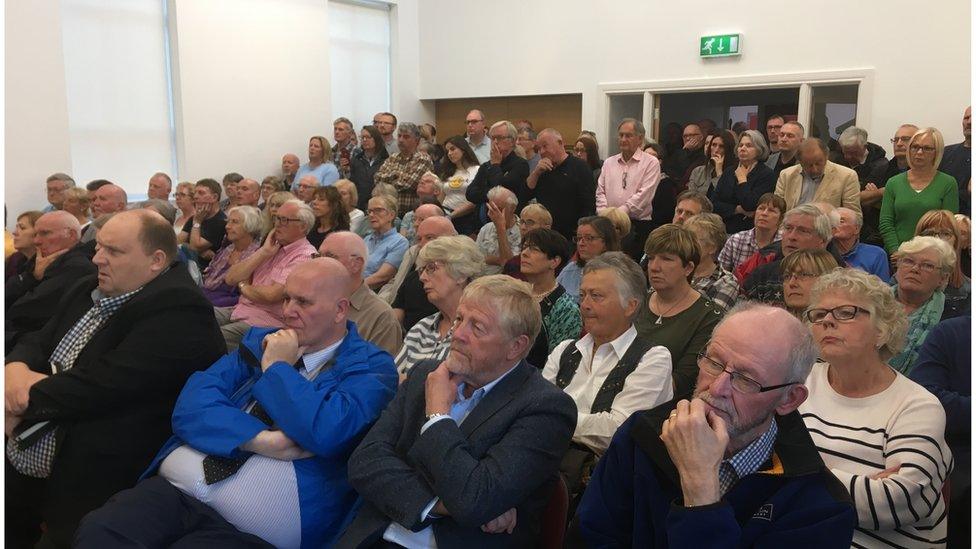 Residents at the public meeting about the Blackhead Path