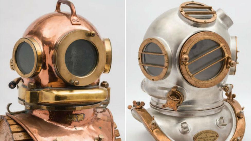 Two diving helmets