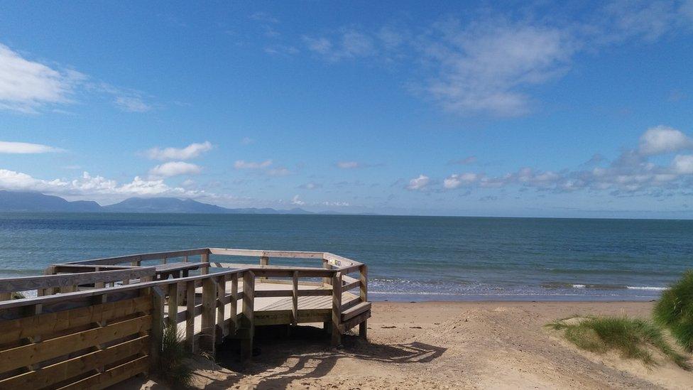 A view out from Newborough beach in Gwynedd