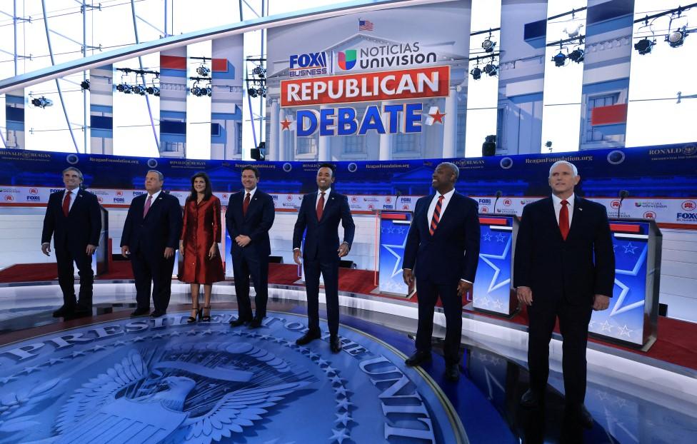 Republican candidates on debate stage