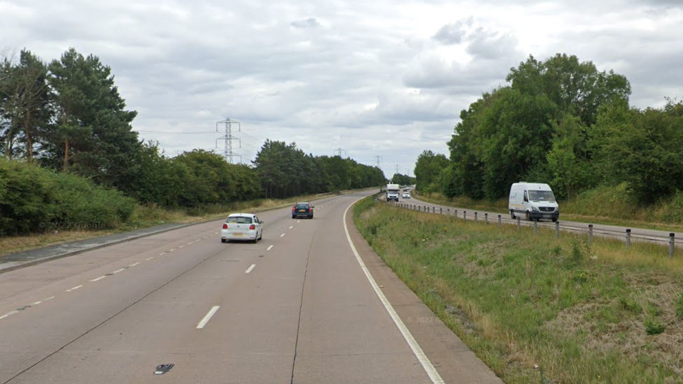 The A50 in Staffordshire