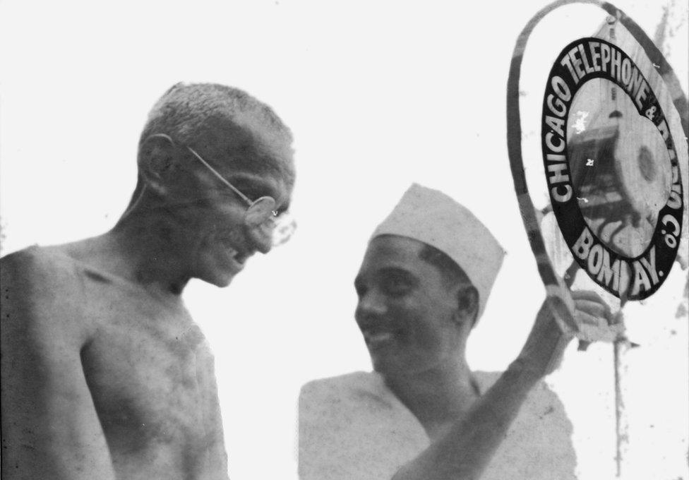 Gandhi with GC Motwane